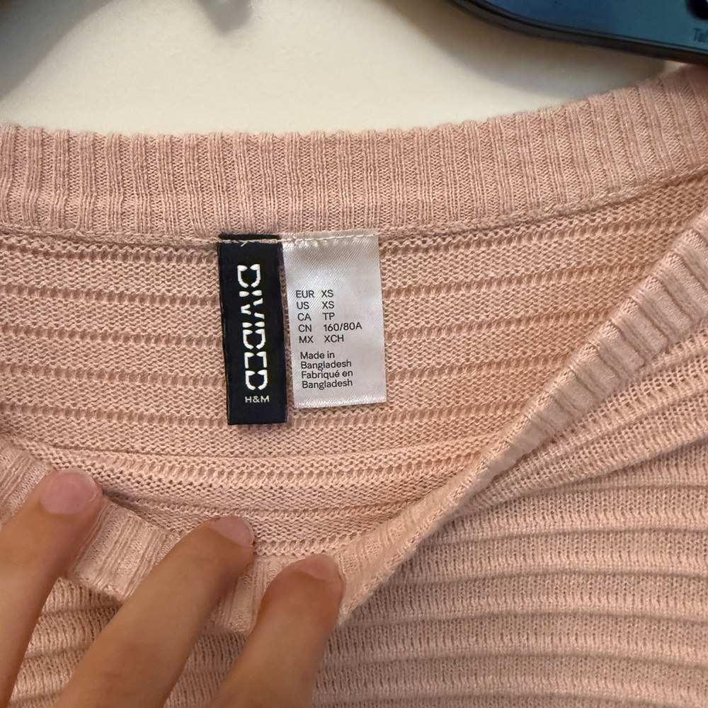 H&M Blush Ribbed Knit Top - Picture 3 of 3